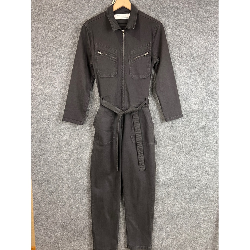 IRO‎ Paris Women's Utility Jumpsuit Size 38 Full Zip Belted Pockets Casual